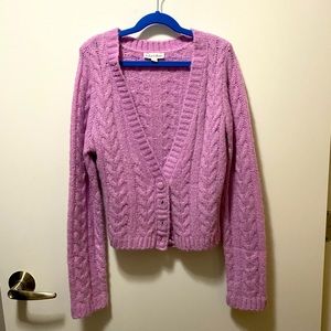 Purple For Love and Lemons (from Victoria Secret) button-up crop sweater
